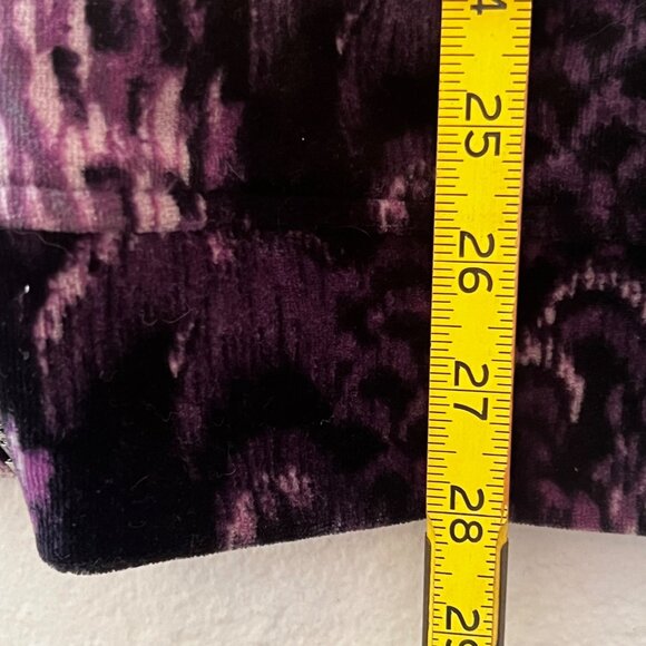 Style & Co Sport Womens 1X Velour Jacket Purple Black Abstract Full Zip  LW - Picture 13 of 15